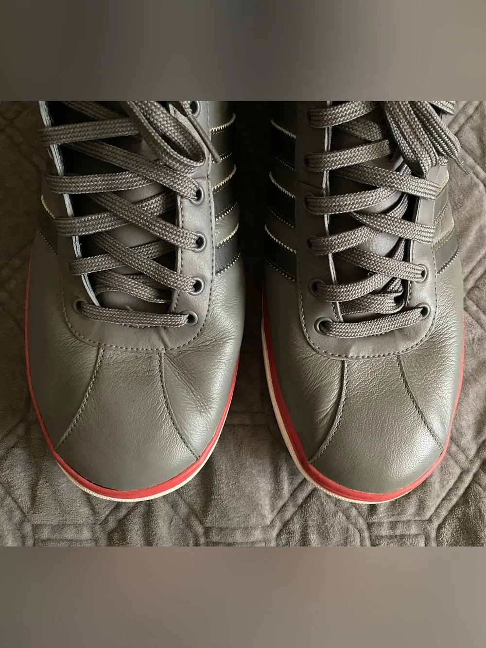 RARE Adidas Originals x Vespa S Mid Grey Red Men’s Sneakers Size 13.5 Collectors